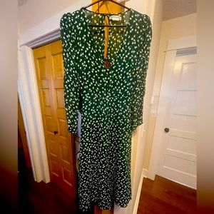 Reformation Joy Floral Open Back Long Sleeve Dress Only worn once!